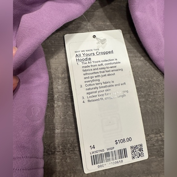 NEW with tags! Lululemon All Yours Cropped Hoodie
Wisteria Purple - Picture 7 of 11